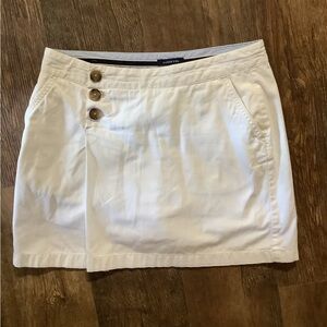 Lands End White Wrap Skort